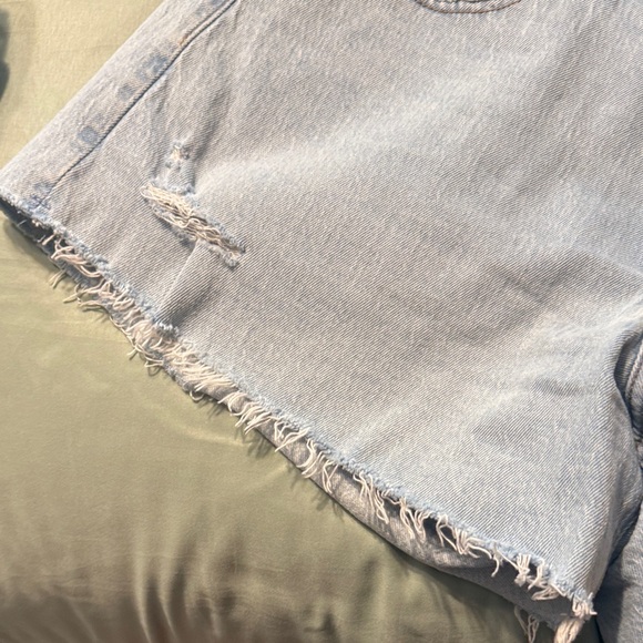 Abercrombie & Fitch Light Blue Denim Cutoff Shorts - Picture 4 of 6